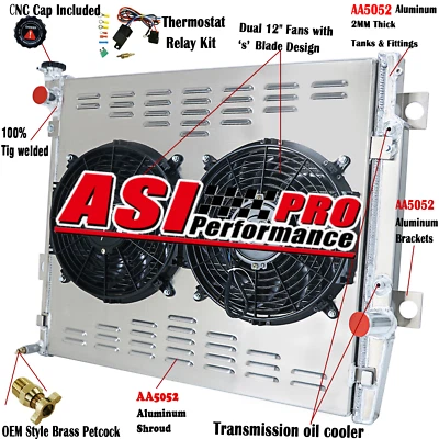 3 Row Radiator+Shroud Fan for 2003-2009 Toyota 4Runner Lexus GX470 4.7L V8 AT Foto 1 de 4