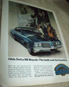 1969 69 Oldsmobile Olds Delta 88 Royale mid-size-magazine car ad - Picture 1 of 1
