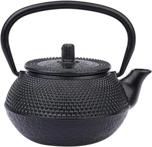 Nambu Tekki Teiera Giapponese in Ghisa 0,3L Tetsubin Nera Made in Japan Regalo - Foto 1 di 16