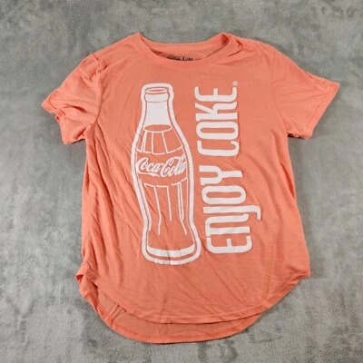 Coca-Cola T-Shirt Women's Large 11-13 Light Pink - Image 1 of 4