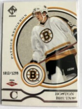 PATRICE BERGERON 2003/04 Pacific PRIVATE STOCK Retail #/1200 ROOKIE CARD!