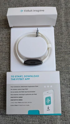 Fitness Tracker Fitbit Inspire HR Weiß/Schwarz Smartwatch mit Herzfrequenz + OVP - Bild 1 von 4