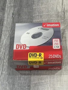 Imation DVD-R 25 DVDs 4.7 GB Recordable Disc - Picture 1 of 6