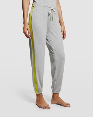 $65 PJ Salvage Women Gray Yellow Modal Sleepwear Neon Nights Joggers Size S - Image 1 of 2