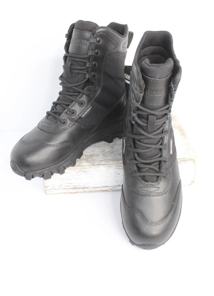 BLACKHAWK! Combat Boots Men's Size 5 Black Ops Leather Waterproof Cushioned - Image 1 of 4