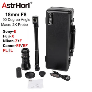 AstrHori 18mm F8 90° APS-C Macro 2X Probe Lens 90 Degree Angle & Direct-View Set - Picture 1 of 10
