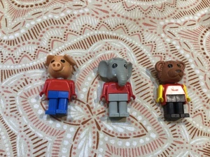 3 LEGO Vintage Fabuland Elephant, Bear, Pig Mini Characters - Picture 1 of 5
