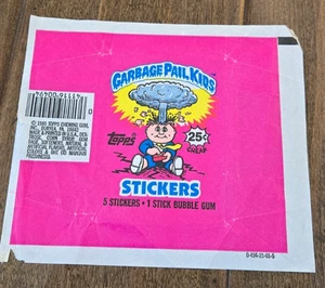 1985 TOPPS GARBAGE PAIL KIDS GPK 1° SERIE WRAPPER .25 CENT ADAM BOMB COVER - Foto 1 di 1