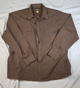 Cabelas Mens Tan Button Up Long Sleeve Shirt Size 3XL TG - Picture 1 of 3