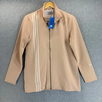 Adidas Track куртка полный молнии 3 полоски бледно-розовый спортивный Athleisure размер маленький новый с Ярлыками - Изображение 1 из 4