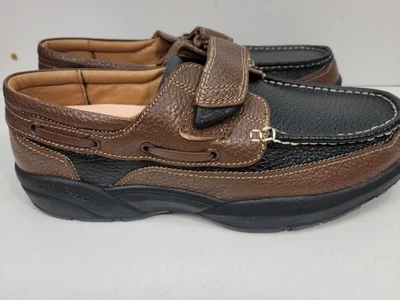 Dr. Zapatos informales Comfort Patrick para hombre con cordones marrón negro cuero 8660 talla 10 XW Foto 1 de 4