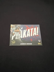 2025 Topps Series 2 James Wood Plakata Case Hit SSP Rookie RC #Plak-42 DINGED - Picture 1 of 3