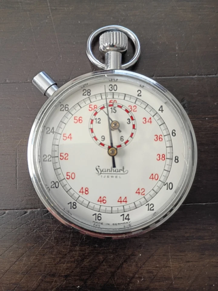 Raro --1 Cronómetro JEWEL HANHART---Hecho en Alemania-PARA REPUESTOS O REPARACIÓN--BONITO Foto 1 de 4