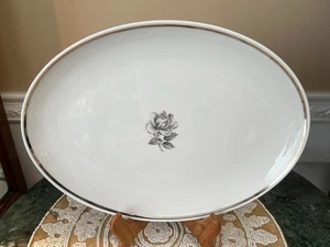 Vintage Princess China Tru-Tone Cameo Rose 13 1/2" Oval Platter - Picture 1 of 7