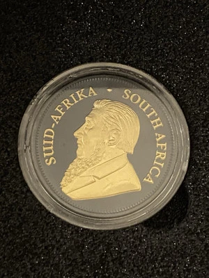 2024 Black Platinum and 24 Karat Gold Krugerrand W/ Coa In Factory Wooden Box￼ - Image 1 of 4