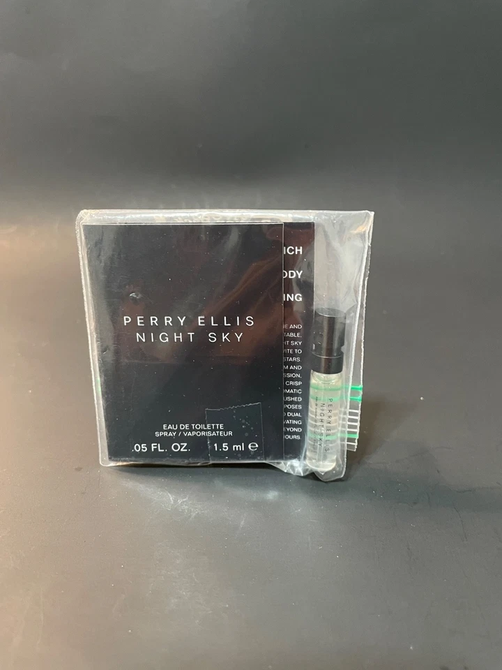 PERRY ELLIS “CIELO NOCTURNO” PARA HOMBRES: MUESTRA DE EAU DE TOILETTE NUEVO Frasco Foto 1 de 1