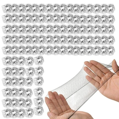 200X Invisible Black Hair Nets Elastic Edge Mesh Hairnet Stretch Cover Mesh - Image 1 of 4