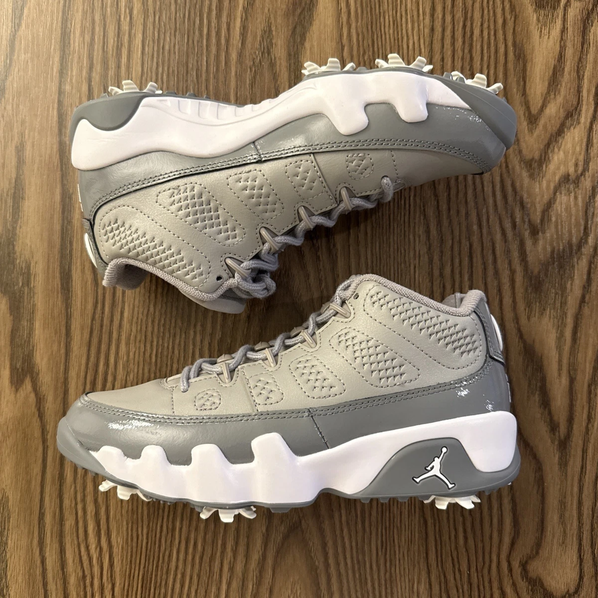 【697】NIKE AIR JORDAN 9 Golf Cool Grey 新品 Free Shipping - Nike Air Jordan 9 G NRG Golf Shoes Medium Grey