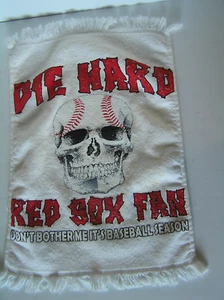 boston red sox hand towel "Don't bother me, it,s baseball season" DIE HARD FAN - Picture 1 of 2