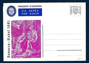 SPANISH ANDORRA - ANDORRA SPAGNOLA - 1981 - PA - UMSCHLAG - WEIHNACHTEN - Bild 1 von 1