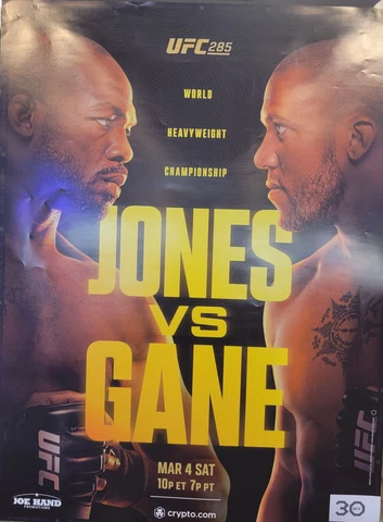 UFC 285 Jon Bones Jones vs Ciryl Gane Official Fight Poster 18x24 Cover
