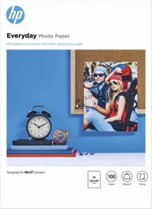 Papel fotográfico diario HP brillante 200gsm A4 1 x paquete de 100 hojas Q2510A Reino Unido - Imagen 1 de 4