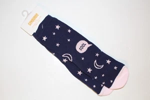Gymboree Girls Size XS 4 Shoe Size 10 Socks NEW NWT Navy Moon Stars Knee - Picture 1 of 1