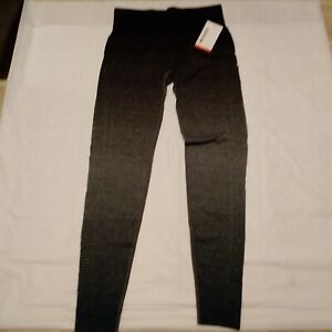 Marika Women’s Black/Gray/Blue Ombré Striped Sydney Leggings SZ M NWT