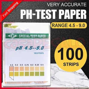 100pcs ph Test Strips ph 4.5-9 Alkaline Acid Urine/Saliva/Litmus Paper Sticks - Picture 1 of 4