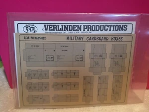 VERLINDEN SUPERBE DECALCOMANIE MILITARY CARDBOARD BOXES NEUF SOUS BLISTER - Imagen 1 de 1