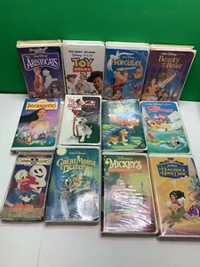 Walt Disney Classic Lot of 12 VHS Kids Movie In Case Vintage - Picture 1 of 8