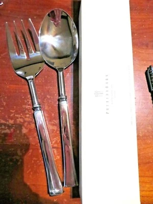 BRAND NEW Pottery Barn BELLE SILVERPLATED  Servers 2 Pc Serving Utensil Set - Image 1 of 4