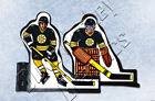 Autocollants vinyle NHL Boston Bruins 1982-90 foncé PEEL-OFF compatibles Coleco