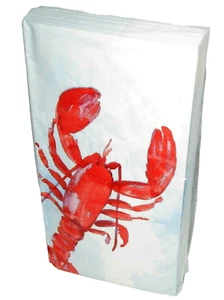 COASTAL NAPKINS ~ 26 Ct ~ 2-Ply ~ WATERCOLOR LOBSTER ~ 15 2/3" x 11 2/3" - Imagen 1 de 1
