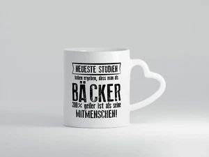 Neuste Studien: Bäcker | Bäckerei | Backen | Konditor - Herz Tasse Weiß - Bild 1 von 4