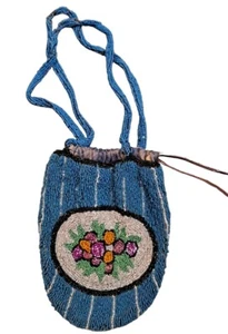 Bolso Vintage Art Deco Años 20 Floral Semilla Cuentas COMO ESTÁ Hecho a Mano Proyecto Reparación - Imagen 1 de 10