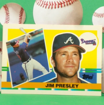 1990 TOPPS BIG Baseball Card # 304 *** JIM PRESLEY *** Atlanta Braves - Image 1 of 2