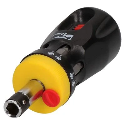 Stubby Ratchet Screwdriver 12 Bits in 1 Phillips Flat Pozi Hex Reversible - Image 1 of 3