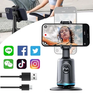 Auto Face Tracking Tripod with 360° Rotation AI Auto Tracking Phone Holder Stand - Picture 1 of 19