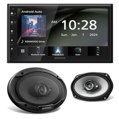 Kenwood DMX5710S Digital Multimedia Receiver  + 6x9" Coaxial Car Speakers - Image 1 of 4