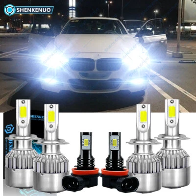 For BMW 320i 330i 340i 20016-2018 - 6pcs LED Headlight Fog Light Bulbs Kit 6000K - Image 1 of 4