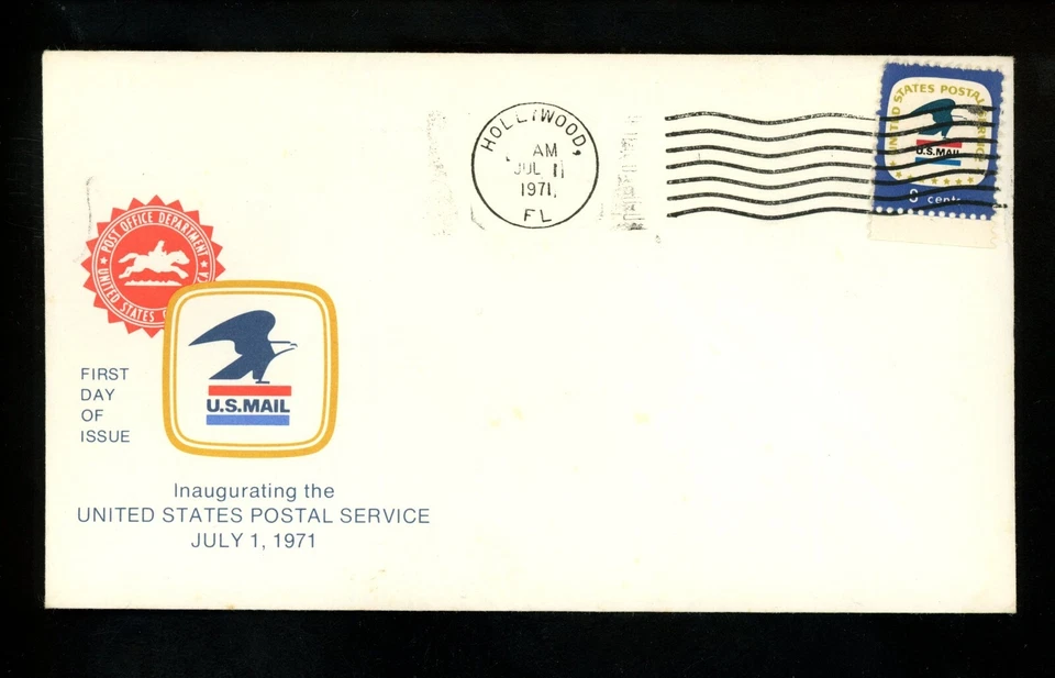 US FDC #1396 USPS 7-1-71 Florida FL HOLLYWOOD Machine cancel 9-347 - Image 1 of 2