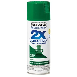 Rust-Oleum Painter's Touch Ultra Cover 2X Spray Paint 12oz-Meadow Green - 2 Pack - Picture 1 of 1