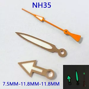 Puntero de reloj agujas oro rosa naranja segunda mano para japonés NH35/NH36/4R36 - Imagen 1 de 5
