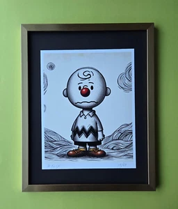 AIDAN FLUX | Hand Signed Original Print Framed | LtdEd of 69 COA | Charlie Brown - Picture 1 of 6