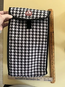 Bolso de Mano Iglú Lado Suave Doble Enfriador de Vino Pata de Gallo Negro Blanco Bolso Portador - Imagen 1 de 12