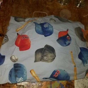 Pottery Barn Kids "Baseball Caps" Twin Flat Sheet - Picture 1 of 7