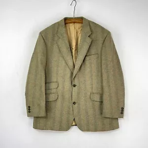Chaqueta de tweed Brook Taverner para hombre 42S verde a cuadros lana Country Blazer - Imagen 1 de 15