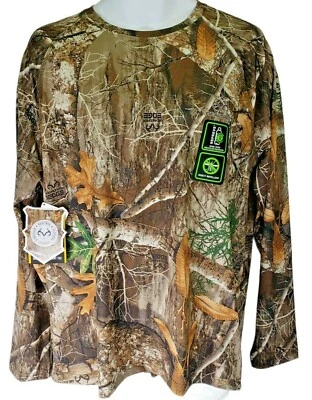 Mens Scent Control RealTree EDGE Camo Long Sleeve Tee Shirt UVF New - Image 1 of 4