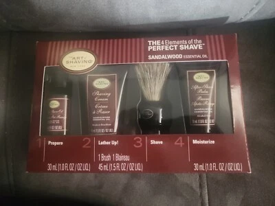 NEW The Art of Shaving Sandalwood Essential Oil Starter Kit Travel Size Dad Guft - Image 1 of 2